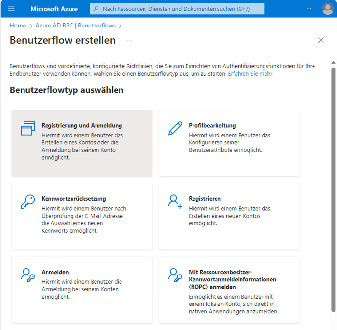 vordefinierte-konfigurierte-Benutzerfluesse-azure-ad-b2c